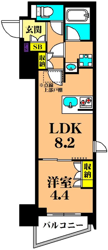 コンフォリア東大井Ⅰ 1503号室 間取り