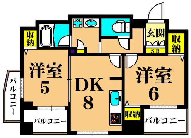 エルステージ大井仙台坂 604号室 間取り