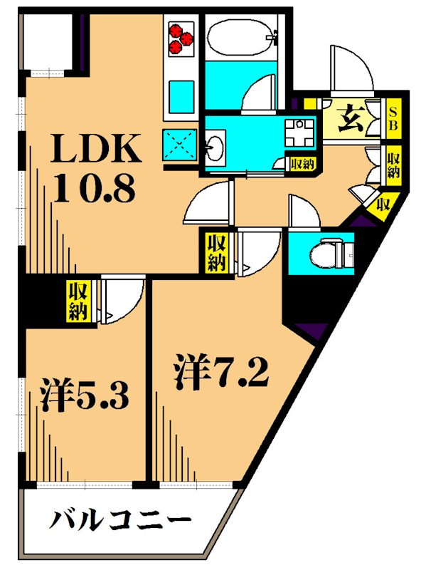 エルステージ大井仙台坂 801号室 間取り