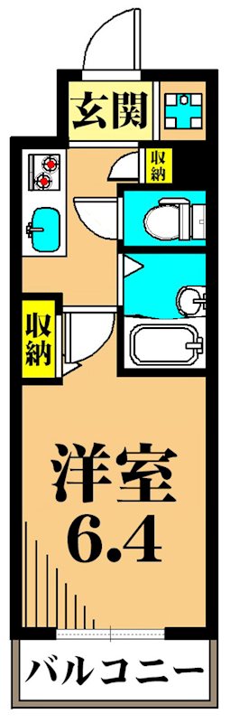 ガーラ・シティ大井町  12F号室 間取り