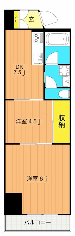 日生戸越マンション 203号室 間取り