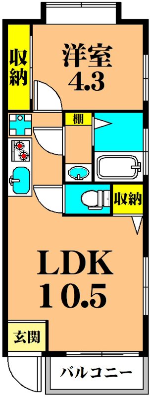 スプレンドーレ武蔵小山 101号室 間取り