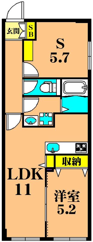 GRAN PASEO 大井町 203号室 間取り