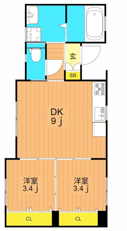 千鳥1丁目ハウス 1F号室 間取り