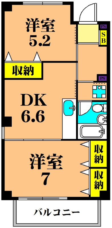 仙台坂アルカディア 904号室 間取り