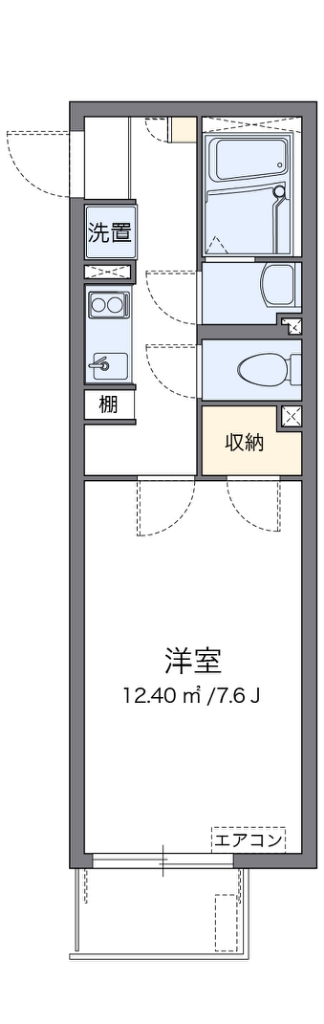 レオネクスト貞和 103号室 間取り