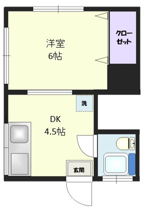 コーポ平野 間取り図