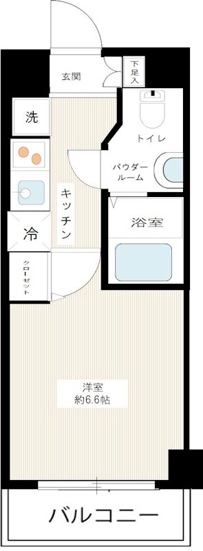 ＡＲＣＯＢＡＬＥＮＯ ＭＵＳＡＳＨＩＫＯＹＡＭＡ 0605号室 間取り