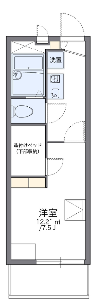 レオパレスアットホーム 202号室 間取り