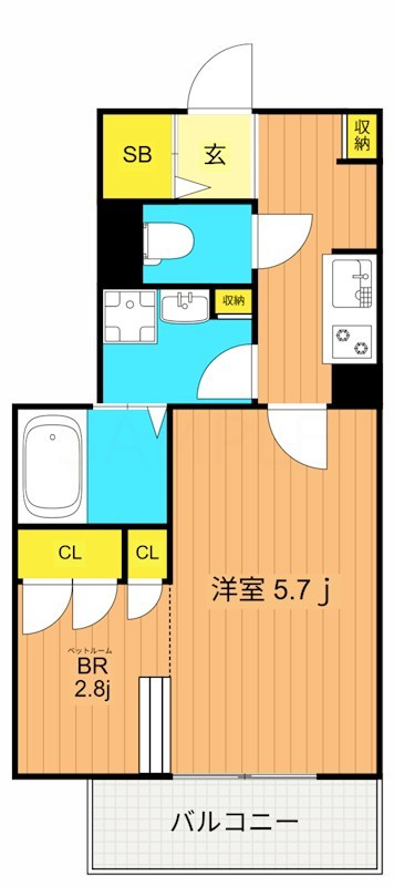 ALLURE渋谷本町 105号室 間取り