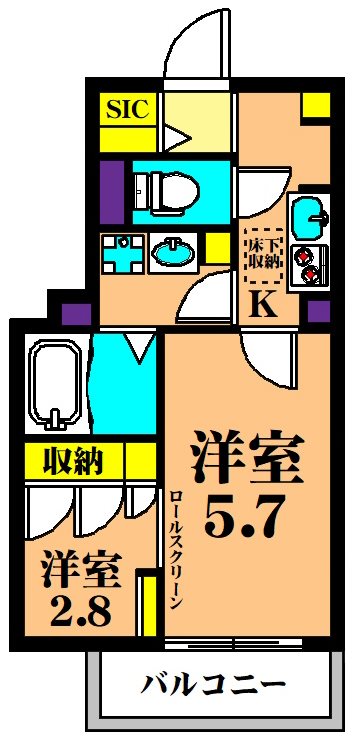 ALLURE渋谷本町 105号室 間取り