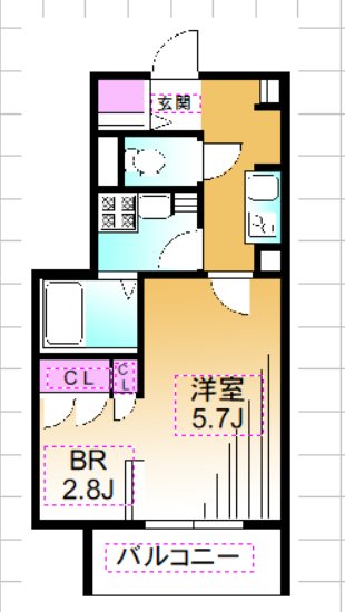 ALLURE渋谷本町 105号室 間取り