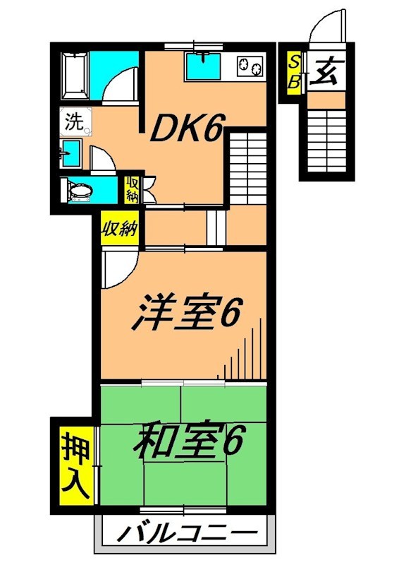 北村方 2F号室 間取り