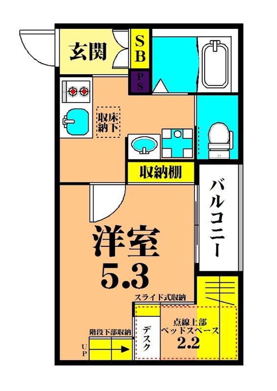 Rira Court 101号室 間取り