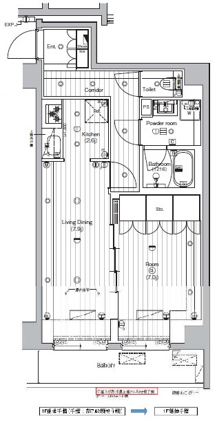 PREMIUM CUBE 大森 TROIS 103号室 間取り