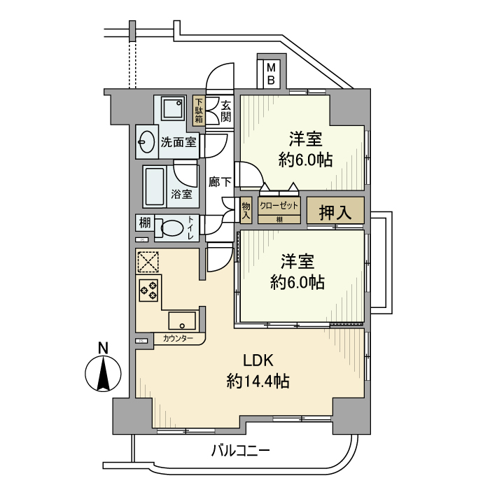 グレイス代官山 802号室 間取り