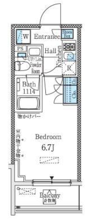 パークキューブ大井町レジデンス  509号室 間取り