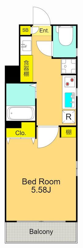 ルネッサ戸越公園 203号室 間取り