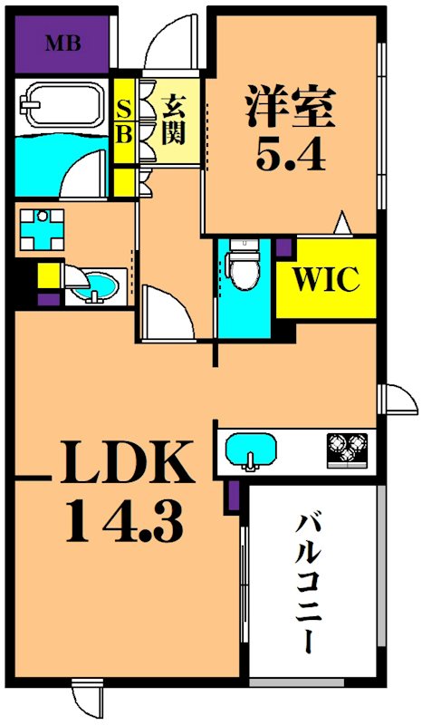オアージュ大井  207号室 間取り