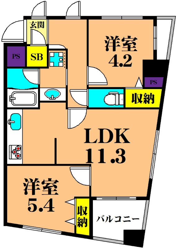 ドメイン品川シーサイド 903号室 間取り