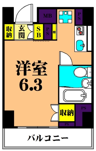 テラッサエスト 506号室 間取り