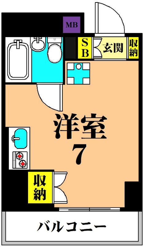 テラッサエスト 1201号室 間取り
