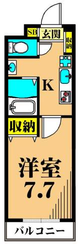 ガーデンコート  102号室 間取り