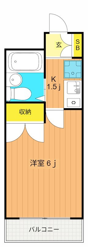 西山マンション 203号室 間取り