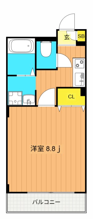 アンプルールフェール宮内 304号室 間取り