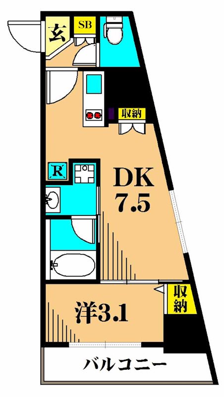 アーバネックス南品川  906号室 間取り