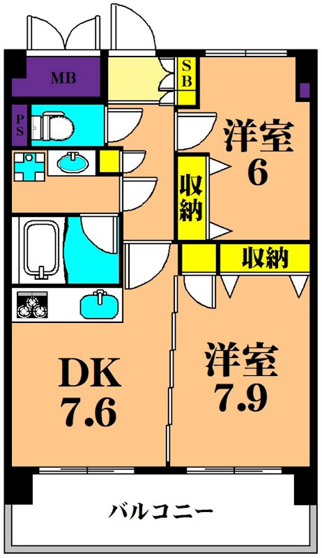 コンフォリア東品川  505号室 間取り