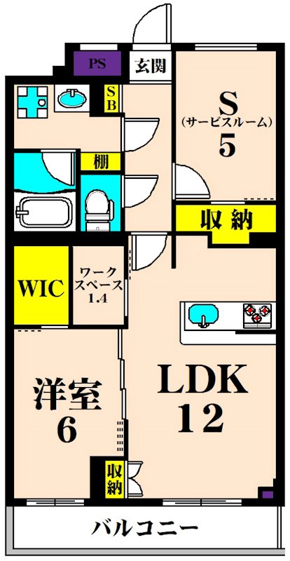 Lien(リアン) 102号室 間取り