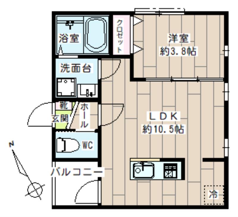 シェソワ東大井 00302号室 間取り