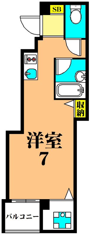 スプリングス戸越公園 302号室 間取り