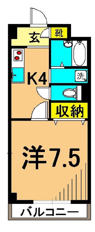 チャペルヒル東大井  103号室 間取り