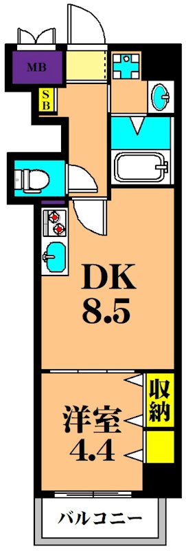 エスペランサ西大井 405号室 間取り