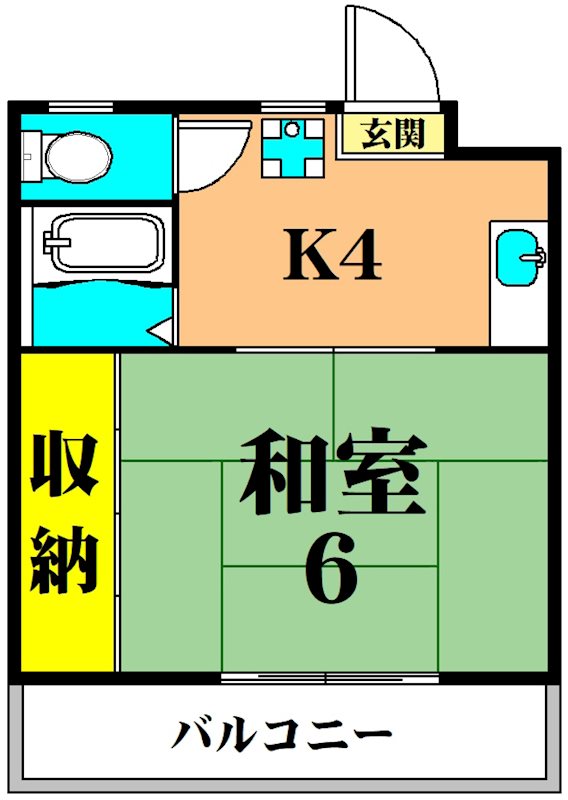 コーポ峰 202号室 間取り