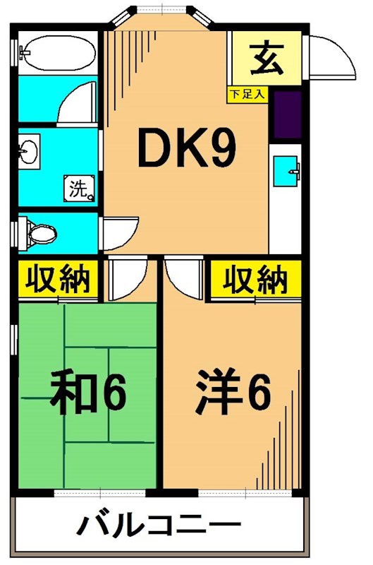 メゾンエスト 303号室 間取り