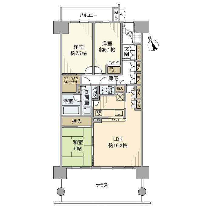 東京サーハウスガーデンポートＤ 207号室 間取り