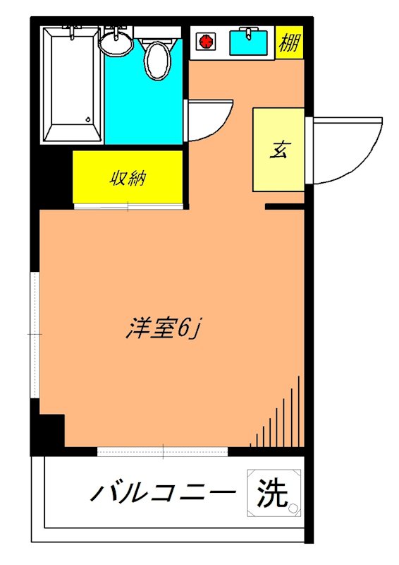 サンハイツ洗足 201号室 間取り