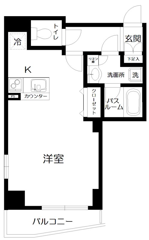 メインステージ目黒Ⅱ 1402号室 間取り