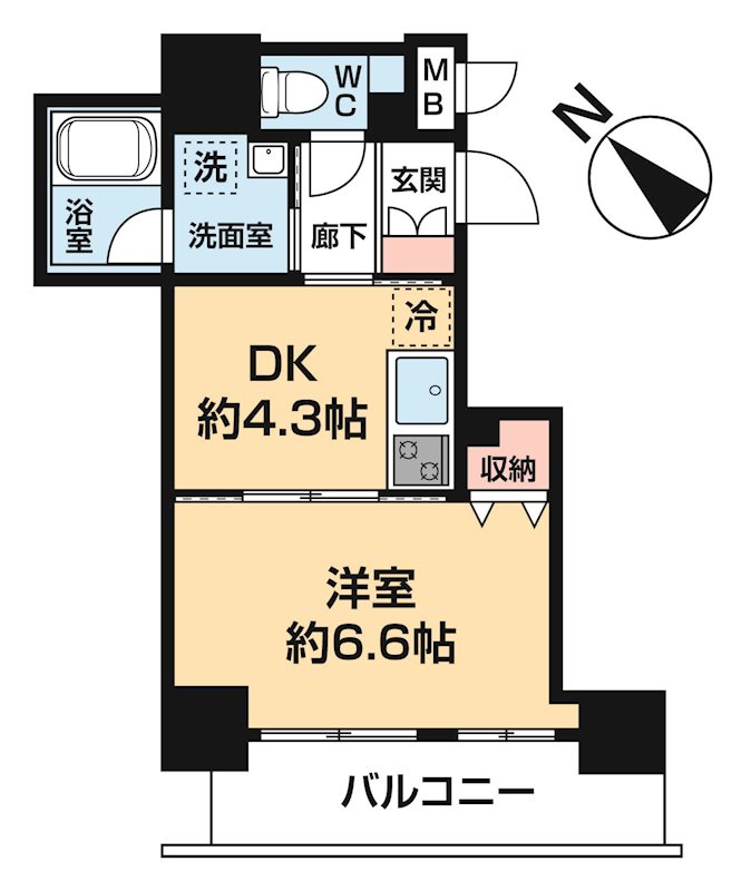アート不動前 0602号室 間取り