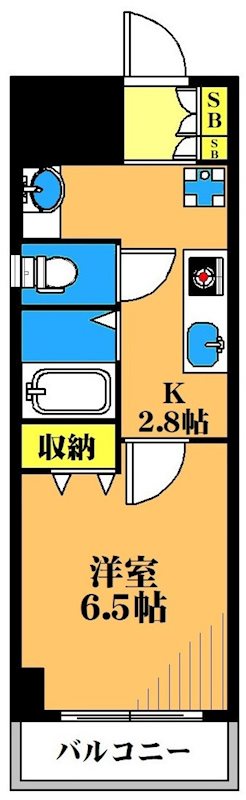 コンフォリア東品川 203号室 間取り