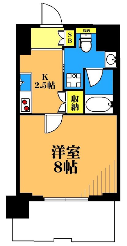 コスモグランス南品川 506号室 間取り