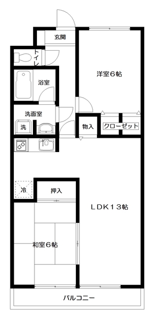 ヴィラフィオーレ 203号室 間取り