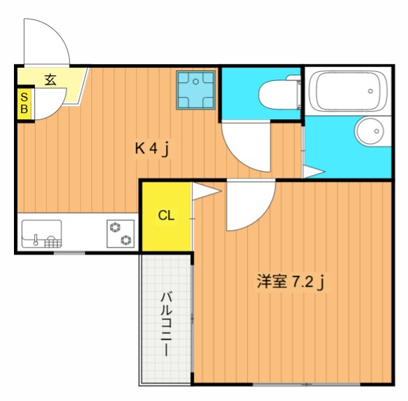 ＶＡＮフラッツ 405号室 間取り