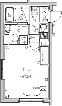 VERXEEDSTAIROmoriKita 303号室 間取り