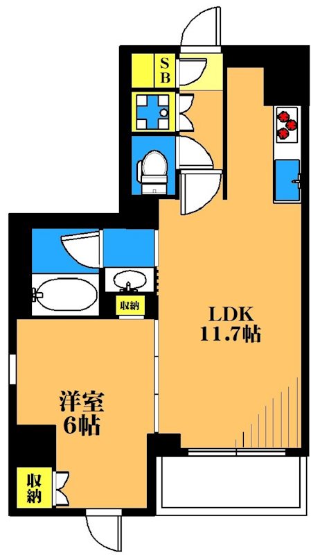 ザ・パークハビオ西大井 201号室 間取り
