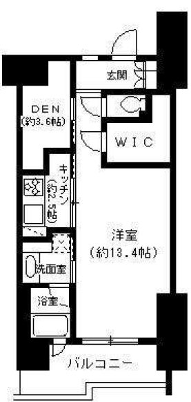 パークキューブ東品川 105号室 間取り