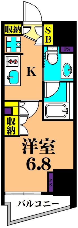 シーズンフラッツ大井町 301号室 間取り